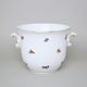 Flower pot with handles, without stand, d.19,0; h.15,8 cm, Hazenka, Cesky porcelan a.s.