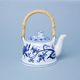 Tea pot M with bast handle and Strainer 0,35 l, Original Blue Onion Pattern