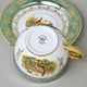 Olga: Cup 400 ml breakfast and saucer 19 cm, hunting green, porcelain Bohemia