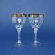 Wine Glasses 150 ml, Platinum Stripe - Etching, 15,7 cm, set 2 pcs., Milan Mottl