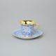 Šálek 80 ml a podšálek mokka Windsor, světle modrá, Leander 1907 Loučky