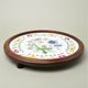 Cooking mat in wooden frame 33,5 cm, COLOURED ONION PATTERN