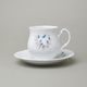 Hrnek Jonáš 310 ml + podšálek 155 mm, Thun 1794, karlovarský porcelán, BERNADOTTE motýli