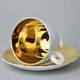 Cup 175 ml and saucer coffee, Opera GOLD inside, Cesky porcelan a.s.