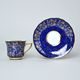 Cup 80 ml and saucer Windsor mocca, Dark blue, Leander 1907