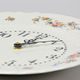 Clock wall plate 27 cm, Thun 1794 Carlsbad porcelain, BERNADOTTE ivory + flowers