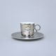 RESET, Šálek a podšálek Espresso 100 ml, Titanová Platina, Český porcelán a.s.