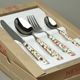 24 pcs. cutlery set, BISTROT Roses collection, decor 14014, NEVA