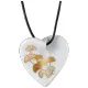 Hearts: CURVED HEART Ginko Biloba 2,5 x 2,5 cm, Meissen porcelain