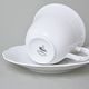 Cup 180 ml and saucer 155 mm, Thun 1794 Carlsbad porcelain, Natalie white