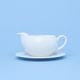 Sauce boat 400 ml plus undersaucer, Thun 1794 Carlsbad porcelain, Opal white