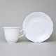 Cup 180 ml and saucer 155 mm, Thun 1794 Carlsbad porcelain, Natalie white