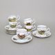 Espresso cup and saucer 75 ml / 12 cm, 6 pcs., Thun 1794 Carlsbad porcelain, BERNADOTTE hunting