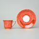 Cup 80 ml and Saucer mokka Windsor, Orange + Golden flowers, Leander 1907 Loučky