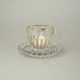 Cup 170 ml + saucer 145 mm crystal + gold decoration, Balvínglass Bohemia