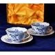 Cup tea 0,21 l plus saucer, 2 pcs., Prague Charles Bridge, Original Blue Onion Pattern