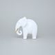 Elephant, 9,6 x 9,4 x 6 cm, White + Gold, Royal Dux Bohemia