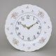 Clock wall 27 cm, Thun 1794 Carlsbad porcelain, BERNADOTTE flowers with gold