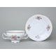 Soup cup (2 handles) + saucer 275 ml / 18 cm, Thun 1794 Carlsbad porcelain, BERNADOTTE Meissen Rose