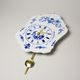 Blue Onion: Clock wall 25 x 18 cm pendular, Leander 1907