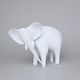 Elephant 21,5 x 9 x 16 cm, White, Porcelain Figures Royal Dux Bohemia