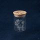 Glass Food Storage Jar with Wooden Lid, 15 cm, Onion Pattern