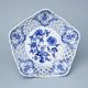 Dish pentagonal perforated with stand 24 cm, Original Blue Onion Pattern