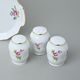 Cruet set 6 pcs., Thun 1794 Carlsbad porcelain, BERNADOTTE Meissen Rose