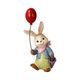 Rabbit figurine Boy with baloon 8 / 4.5 / 15cm, stoneware, Goebel