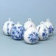 Christmas tree balls 6,5 cm - set of 6 pcs., Original Blue Onion pattern