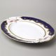 440: Mísa oválná 36 cm, Sonáta, kobalt + růže, Leander Loučky
