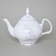 Tea pot 1,2 l, Thun 1794 Carlsbad porcelain, BERNADOTTE blue-pink flowers