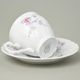 Cup 220 ml and saucer 16 cm, Thun 1794 Carlsbad porcelain, BERNADOTTE climbing roses