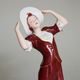 Lady With A Hat 16 x 11 x 23 cm, Purple, Porcelain Figures D uchcov