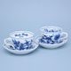 Cup + saucer B 210 ml coffee, set of 2 pcs. Prague Charles Bridge special edition, Original Blue Onion Pattern