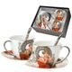 Sada 2 šálků 250 ml + podšálků 14 cm, Topaz, A. Mucha, Home Elements