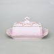 Butter dish for 250 g butter, Leander, decor 158, rose china