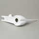 Kočka 19 x 17 (ocas) x 6,5 cm ležící, bílá, Porcelánové figurky Duchcov