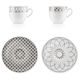 Coffeecups set 2 First Platin 200ml, porcelain, Goebel