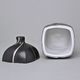 Dóza Jona 12 x 6 x 6 cm, Černý fond + Platina, Porcelán Duchcov