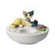 Candle holder R. Wachtmeister - Fiducia, 12 / 12 / 8,5 cm, Porcelain, Cats Goebel