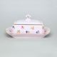 Butter dish for 250 g butter, Leander, decor 3051, rose china
