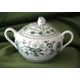 Cukřenka s oušky s víčkem bez výřezu 300 ml, zelený cibulák, Český porcelán a.s.