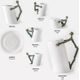 Coffee set for 6 persons Sisyfos, Thun Studio, Luxury Porcelain