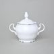 Sugar bowl 300 ml, Thun 1794 Carlsbad porcelain, BERNADOTTE platinum