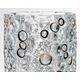 Crystal vase Lisboa 35 cm with gold-black circles, Jihlava Glassworks Bohemia 1845