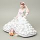 Lady with book, velká 22,5 x 32,5 x 26,5 cm, flowers, Royal Dux Bohemia