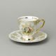 Cup coffee 170 ml + saucer 16 cm, The Three Graces + gold, Royal Czech porcelain