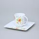 Cup 150 ml and saucer 15,5 cm square, Thun 1794, Carlsbad Porcelain, EYE 30308