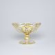 Octagonal Cut Crystal Bowl on stand, 130 mm, Gold + Enamel, Jahami Bohemia